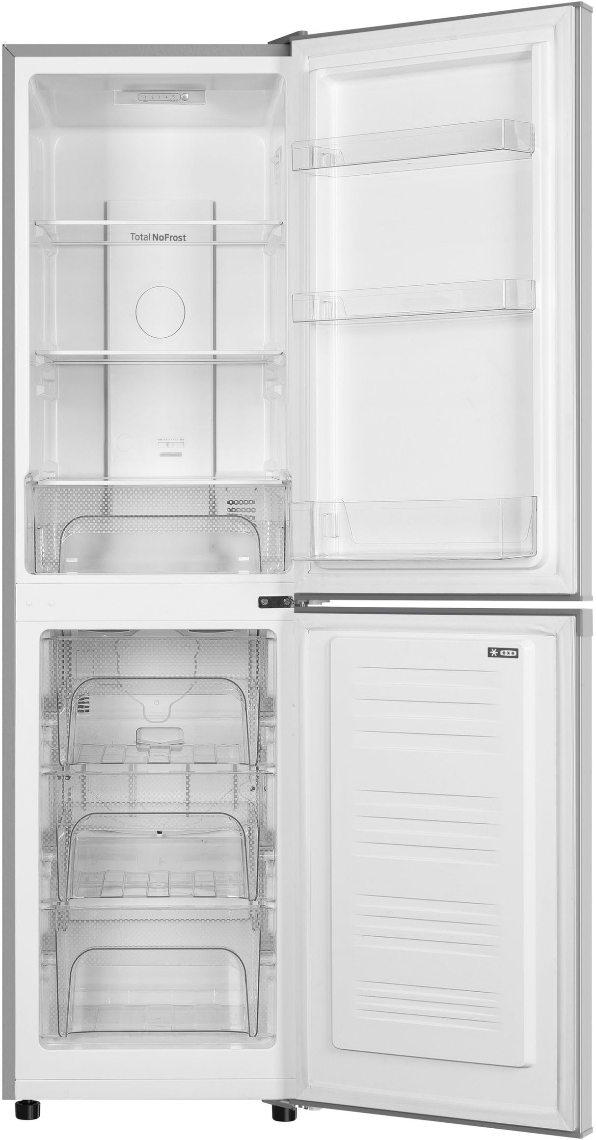 Réfrigérateur congélateur bas - CONTINENTAL EDISON - CEFC193NFS3 - Classe E - 193L - L48 x P57,5 x H154cm - Silver