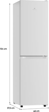 Réfrigérateur congélateur bas - CONTINENTAL EDISON - CEFC193NFW3 - Classe E - 193 L - L48 x P57,5 x 154cm - Blanc