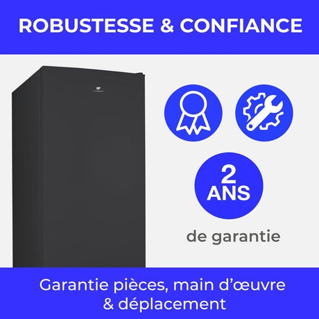 Réfrigérateur combiné - CONTINENTAL EDISON - CEFC225NFB -225L - Total No Frost(Sans givre) - Classe E - L48,5 x P60x H175 cm - Noir