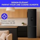 Réfrigérateur congélateur bas CONTINENTAL EDISON - 251L -Total No Frost(Sans givre) - Noir - L 55 cm x H 180 cm
