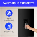 Réfrigérateur congélateur bas CONTINENTAL EDISON - 251L -Total No Frost(Sans givre) - Noir - L 55 cm x H 180 cm