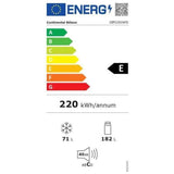 Réfrigérateur congélateur bas CONTINENTAL EDISON CEFC251NFS - Sans givre (congélateur et réfrigérateur) - 253L - Classe E - Inox