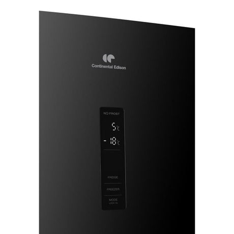 Réfrigérateur congélateur bas CONTINENTAL EDISON CEFC323NFB - 323L - Total No Frost - display sur la porte - Classe D - Noir