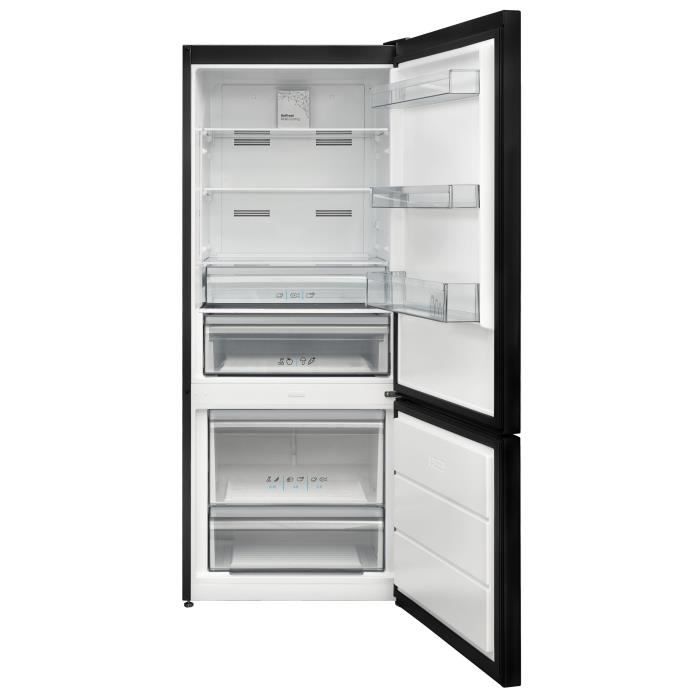 Réfrigérateur congélateur bas - CONTINENTAL EDISON - CEFC428NFBD - 427 L - Classe D - 70 x 71,2 x 173 cm - Noir