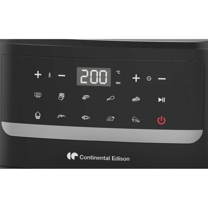 Friteuse a air sans huile - CONTINENTAL EDISON - CEFR240092L - 1800 W - 9,2 L - Noir