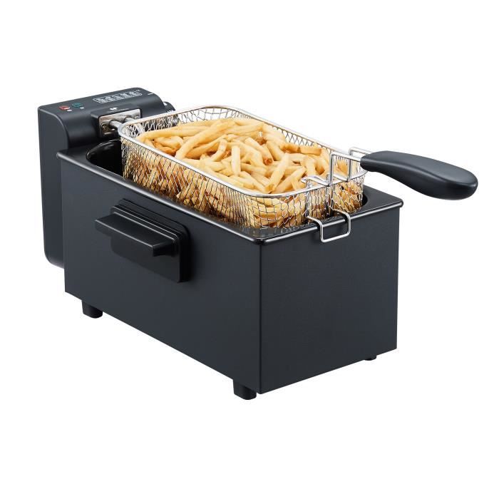 Friteuse - CONTINENTAL EDISON - CEFR3BLK - 3 L - 2000 W - 1 panier - Noir
