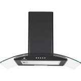 Hotte décorative - CONTINENTAL EDISON - CEH60GB2 - Classe A - 60 x 47 x 50,84 cm - Noir / Verre