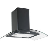 Hotte décorative - CONTINENTAL EDISON - CEH60GB2 - Classe A - 60 x 47 x 50,84 cm - Noir / Verre