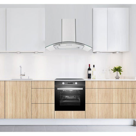 Hotte décorative - CONTINENTAL EDISON - CEH60GS2 - Classe A - 60 x 47 x 50/84 cm - Inox / Verre
