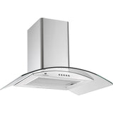 Hotte décorative - CONTINENTAL EDISON - CEH60GS2 - Classe A - 60 x 47 x 50/84 cm - Inox / Verre
