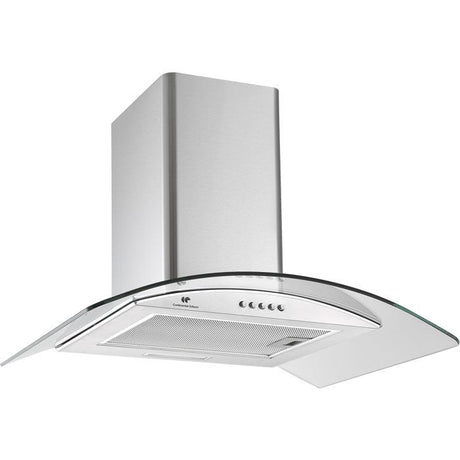 Hotte décorative - CONTINENTAL EDISON - CEH60GS2 - Classe A - 60 x 47 x 50/84 cm - Inox / Verre
