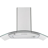 Hotte décorative - CONTINENTAL EDISON - CEH60GS2 - Classe A - 60 x 47 x 50/84 cm - Inox / Verre