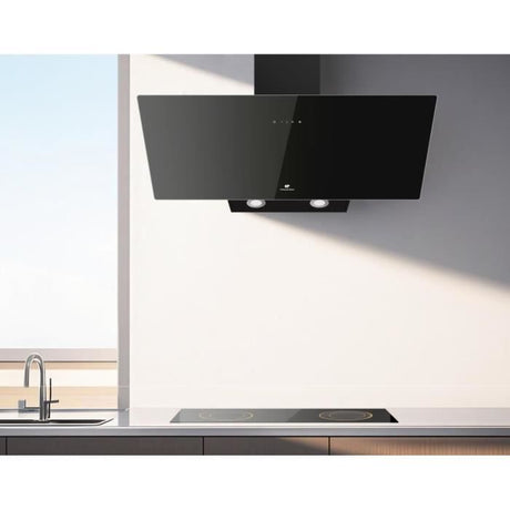 Hotte décorative inclinée - CONTINENTAL EDISON - CEHDI90B - A +++ - L90 cm - Noir