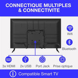 TV HD - CONTINENTAL EDISON - 32 (81 cm) - Smart Vidaa - Wifi Bluetooth - 3xHDMI - 2xUSB - CELED32SVHD25B6