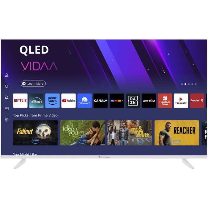 TV LED UHD QLED - CONTINENTAL EDISON - CELED43SVQLB26B7 - 43“ (108 cm) - 3xHDMI, 2xUSB - Blanc