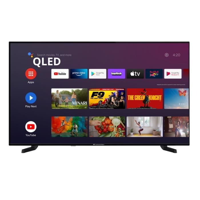 TV QLED - CELED55SAQLD24B3 - CONTINENTAL EDISON - TV QLED UHD 4K 55 (139cm) - Smart TV Android