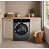 Lave-linge hublot - CONTINENTAL EDISON - CELL1012DDS1 - 10kg - MOTEUR INDUCTION DIRECTE SANS COURROIE -60 cm - 1200 trs/min - Silver