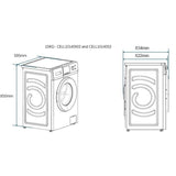 Lave-linge hublot CONTINENTAL EDISON CELL10140S2 - 10 kg - Largeur 60 cm - Classe A - 1400 trs/min -  moteur induction -Anthracite