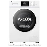 Lave-linge hublot - CONTINENTAL EDISON - CELL10140W3 - 10kg - Moteur induction - 60 cm - 1400 trs/min - Blanc