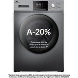Lave-linge hublot - CONTINENTAL EDISON - CELL12140ISP - 12kg - Induction - 60 cm - 1400 trs/min - Silver