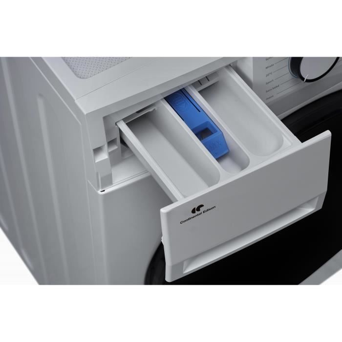 Lave-linge hublot CONTINENTAL EDISON CELL1214ISS -12kg - Largeur 60 cm - Classe A - 1400 trs/min - moteur induction - silver