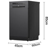 Lave-vaisselle pose libre - CONTINENTAL EDISON - CELV1145B - 11 couverts - 45 cm - 45 dB  - Noir