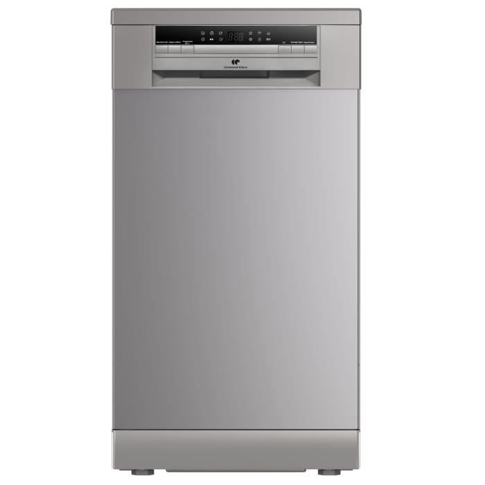 Lave-vaisselle pose libre - CONTINENTAL EDISON - CELV1145S - 11 couverts - 45 cm - 45 dB  - Silver