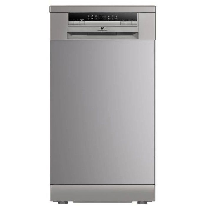 Lave-vaisselle pose libre - CONTINENTAL EDISON - CELV1145S - 11 couverts - 45 cm - 47 dB  - Silver