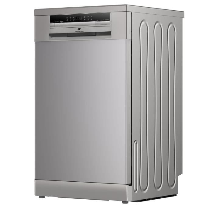 Lave-vaisselle pose libre - CONTINENTAL EDISON - CELV1145S - 11 couverts - 45 cm - 45 dB  - Silver