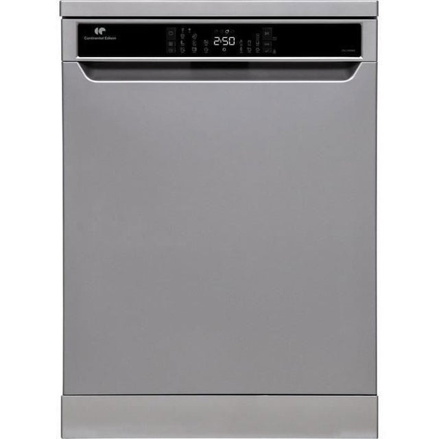 Lave-vaisselle pose libre CONTINENTAL EDISON - 15 couverts - Largeur 59,8 cm - Classe D - moteur induction - 39 dB - Silver