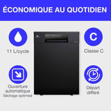 Lave-vaisselle pose-libre - CONTINENTAL EDISON - CELV1544IBP - 15 couverts - Inverter - 60 cm - 42 dB - Gris anthracite