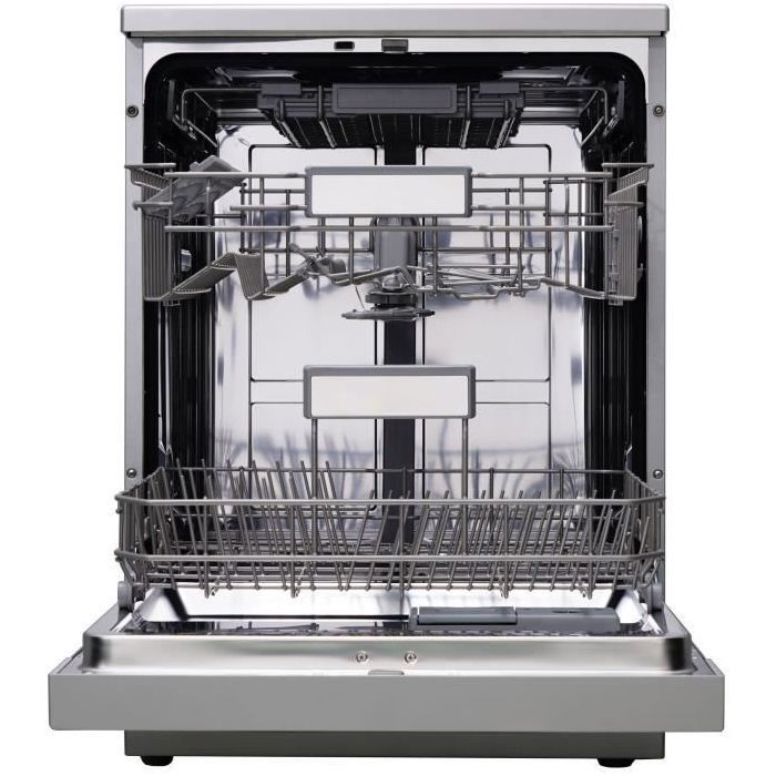 Lave-vaisselle pose libre CONTINENTAL EDISON  CELV1544IXP - 15 couverts - 42dB-Silver