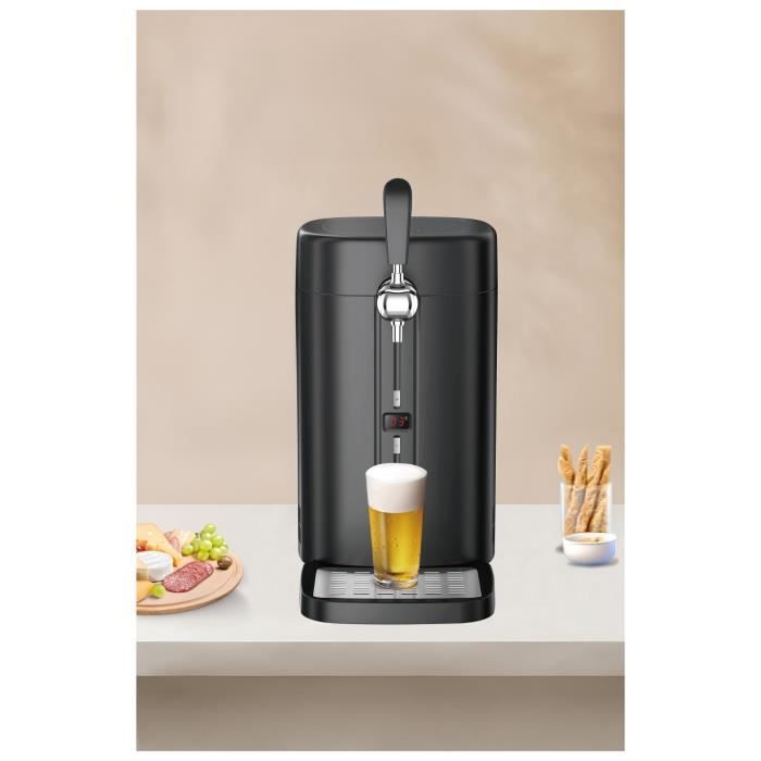 Tireuse a biere 5L - CONTINENTAL EDISON CEMB5B4 - Noir - 60 W - Compatible avec les fûts 5L