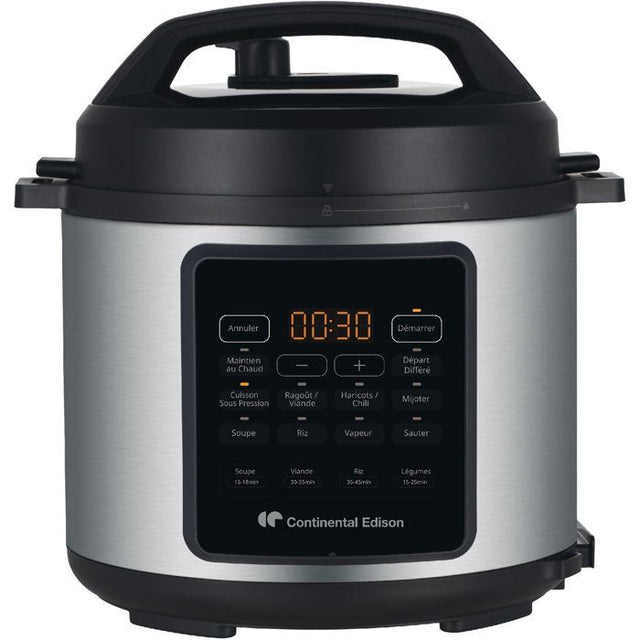 Multicuiseur Autocuiseur sous pression -  CONTINENTAL EDISON - CEMCSP10006L - 6 L - 1000 W - Noir et inox