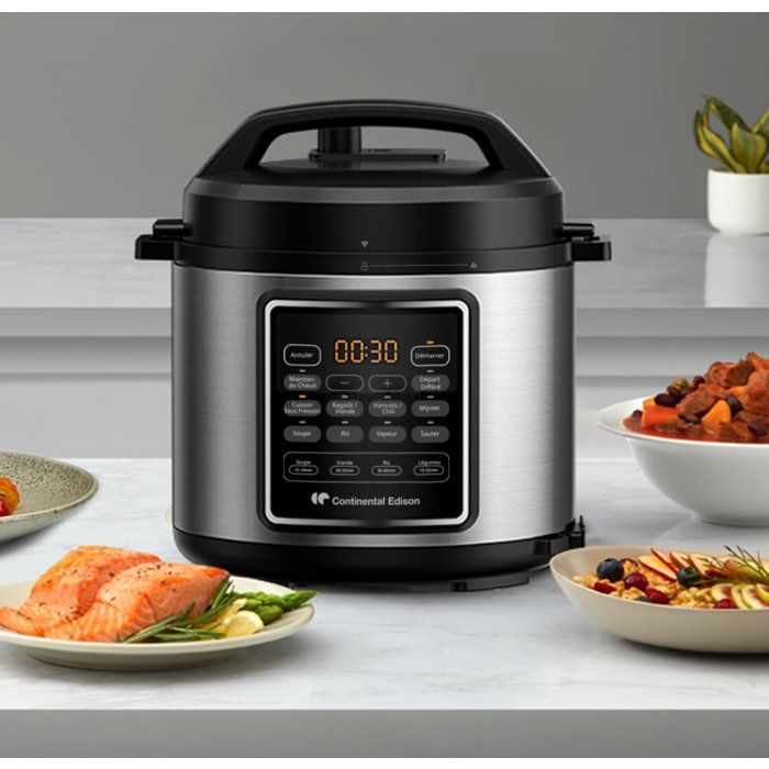 Multicuiseur Autocuisuer sous pression -  CONTINENTAL EDISON - CEMCSP10006L - 6 L - 1000 W - Noir et inox