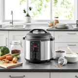 CONTINENTAL EDISON CEMCSP1000I - Multicuiseur Autocuisuer sous pression - 15 programmes -  5,7L  - 1000W - Noir & Inox