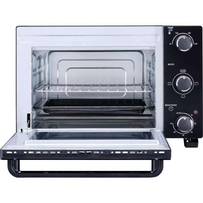 CONTINENTAL EDISON CEMF22B - Minifour électrique 22L noir - 1300W - Convection naturelle