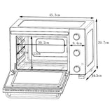 CONTINENTAL EDISON CEMF22B - Minifour Èlectrique 22L noir - 1300W - Rotissoire, Convection naturelle