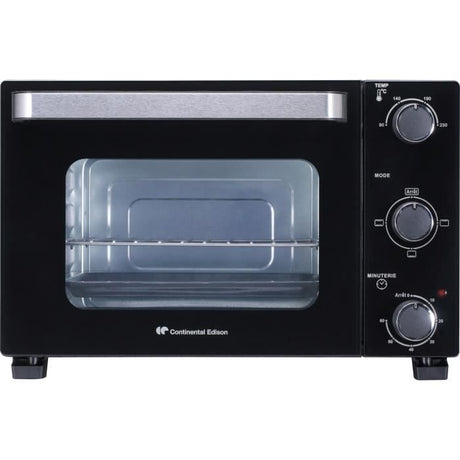 CONTINENTAL EDISON CEMF22B - Minifour électrique 22L noir - 1300W - Convection naturelle