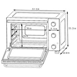 CONTINENTAL EDISON CEMF35R - Minifour Èlectrique 35L rouge  - 1500W - Rotissoire, Convection naturelle