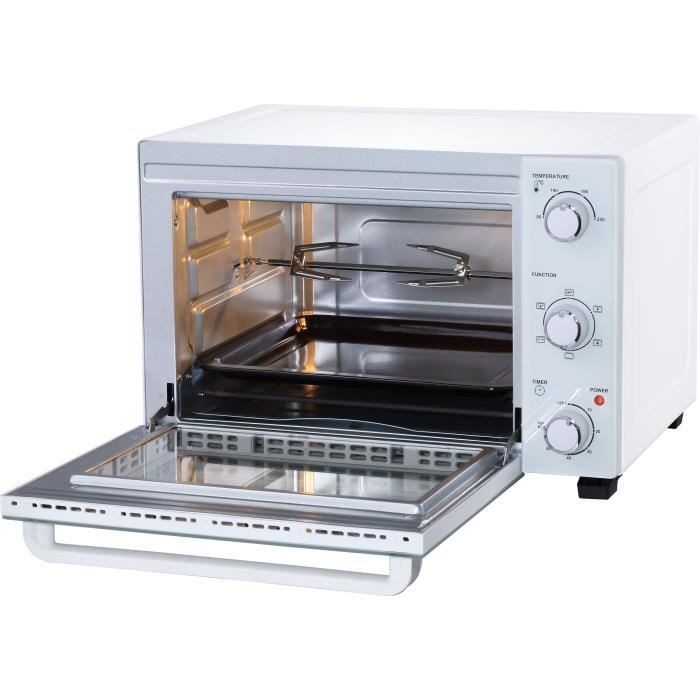 CONTINENTAL EDISON CEMF35W - Minifour Èlectrique 35L blanc  - 1500W - Rotissoire, Convection naturelle