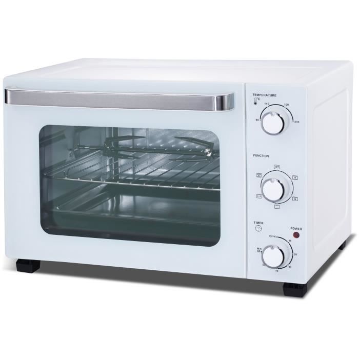 CONTINENTAL EDISON CEMF35W - Minifour Èlectrique 35L blanc  - 1500W - Rotissoire, Convection naturelle