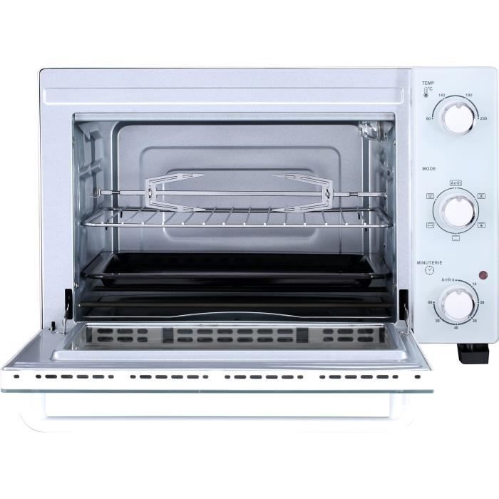 CONTINENTAL EDISON CEMF35W - Minifour Èlectrique 35L blanc  - 1500W - Rotissoire, Convection naturelle