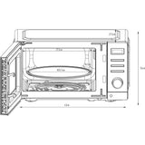 Micro-ondes - CONTINENTAL EDISON - CEMO20DB - Noir - 1050 W - 20 L - 43,4 x 32,9 x 24,1 cm