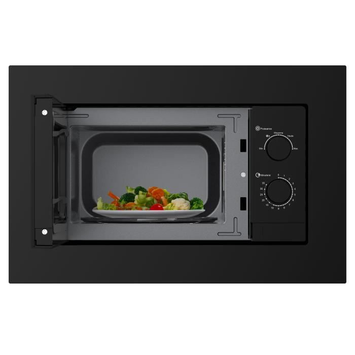 Micro-ondes encastrable - CONTINENTAL EDISON - CEMO20EBM2 - 1280 W - L59,5xH38,5xP35,3 cm - 20L - Noir