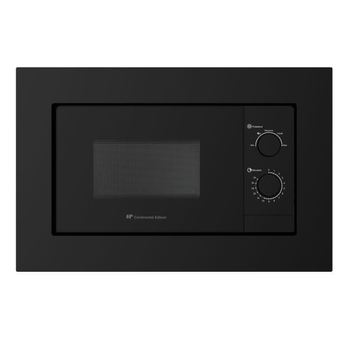 Micro-ondes encastrable - CONTINENTAL EDISON - CEMO20EBM2 - 1280 W - L59,5xH38,5xP35,3 cm - 20L - Noir