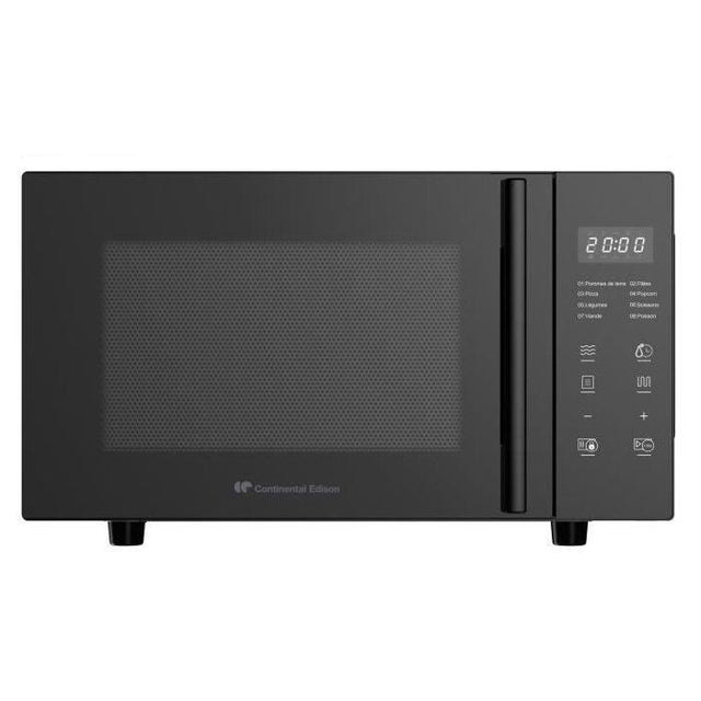Micro-ondes sans plateau tournant - Flatbed - Grill - CONTINENTAL EDISON - CEMO23FB - 1280 W - L49,2xH29,7 xP34,8 cm - 23L - Noir