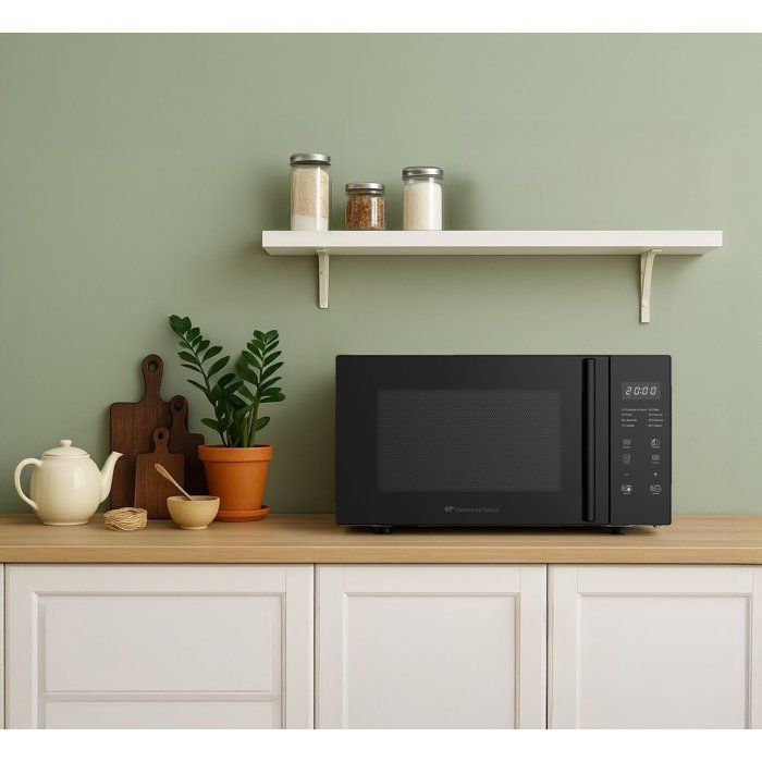 Micro-ondes sans plateau tournant - Flatbed - Grill - CONTINENTAL EDISON - CEMO23FB - 1280 W - L49,2xH29,7 xP34,8 cm - 23L - Noir