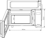 Micro-ondes sans plateau tournant - Flatbed - Grill - CONTINENTAL EDISON - CEMO23FB - 1280 W - L49,2xH29,7 xP34,8 cm - 23L - Noir