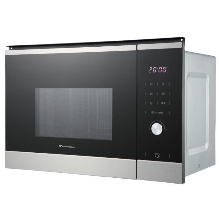 Micro ondes encastrable - CONTINENTAL EDISON - CEMO25GINE - Noir Inox L59,5 x H38,8 x P40,1 cm - 25L